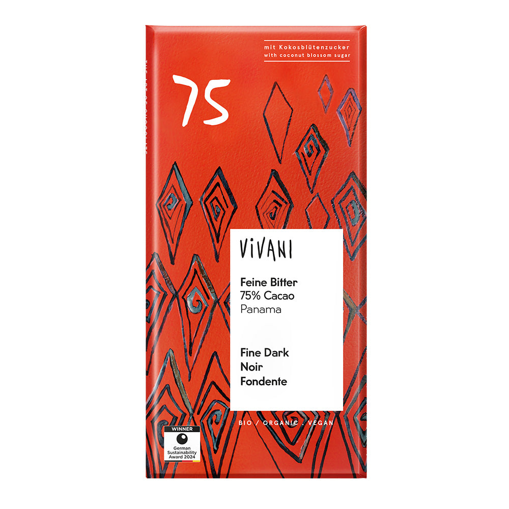 Dark 75% Chocolate Vegan Organic 80g
