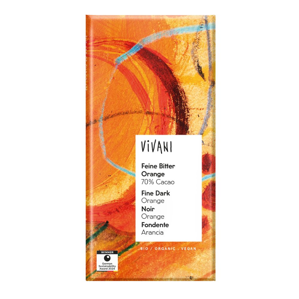 Dark Orange Chocolate 70% Vegan Organic 80g