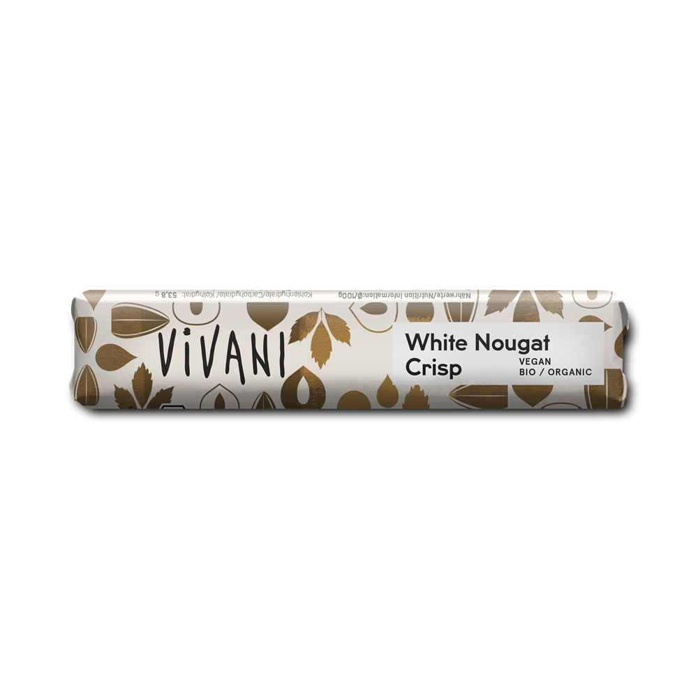 Mini White Nougat Crisp Chocolate Vegan Organic 35g