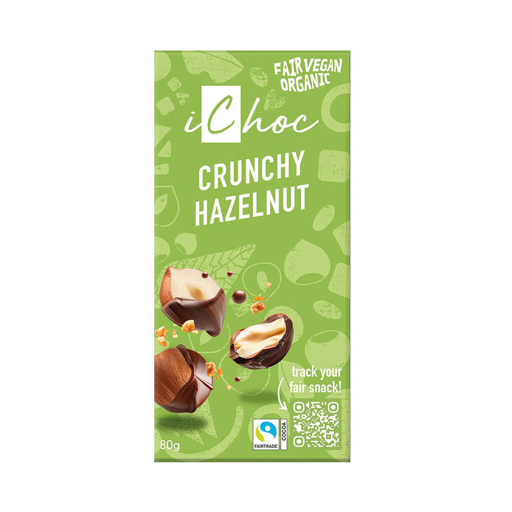 Crunchy Hazelnut Chocolate Vegan Organic 80g