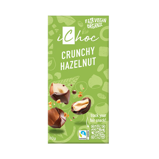 Crunchy Hazelnut Chocolate Vegan Organic 80g